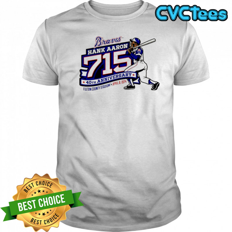 Atlanta Braves Hank Aaron 715 40th Anniversary shirt