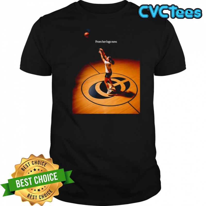 Caitlin Clark from her logo now shirt