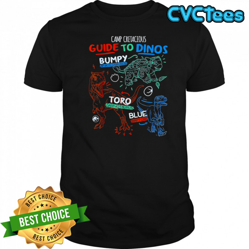 Camp Cretaceous guide to Dinos shirt