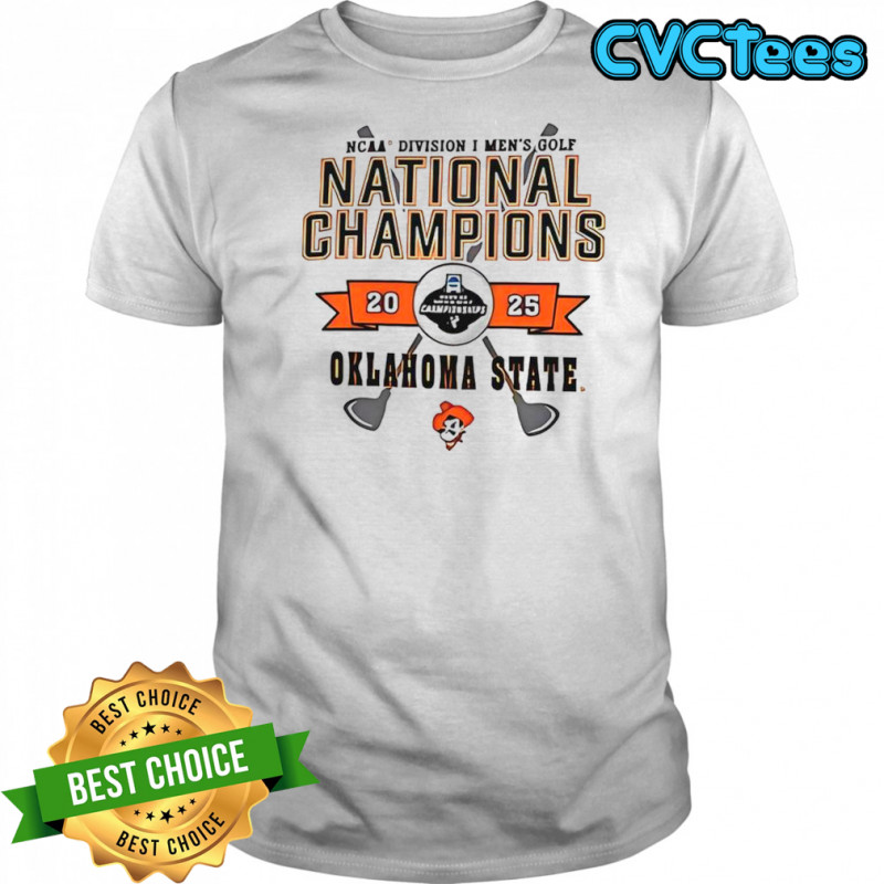 Champion Oklahoma State Cowboys White 2025 Golf National Champions T-Shirt