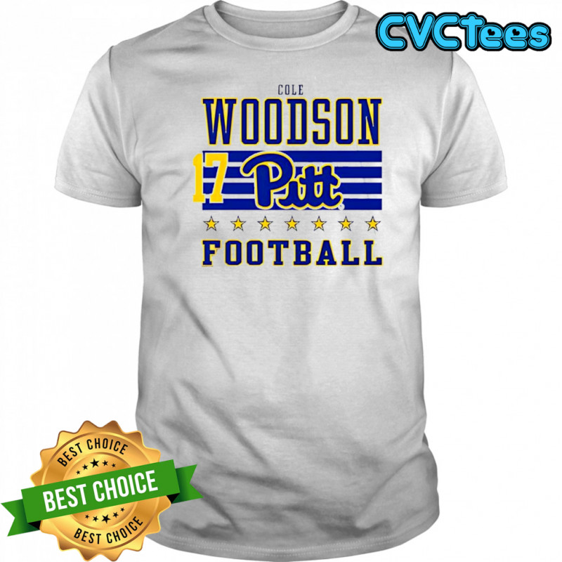 Cole Woodson Rally Men’s Ash Pitt Panthers NIL Striped Player shirt
