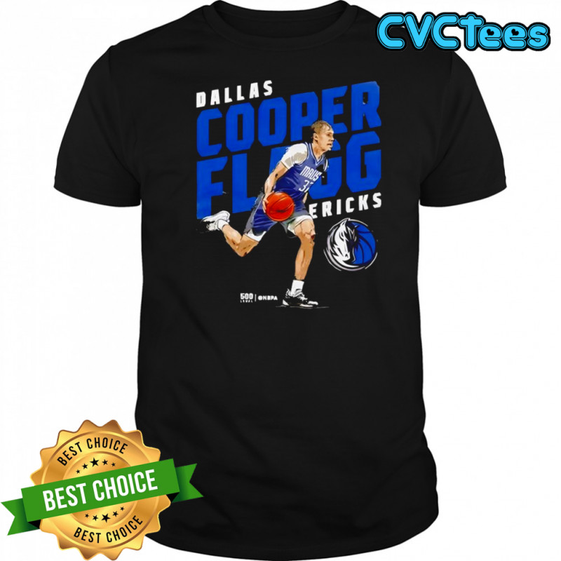 Cooper Flagg Dallas Mavericks logo signature graphic shirt
