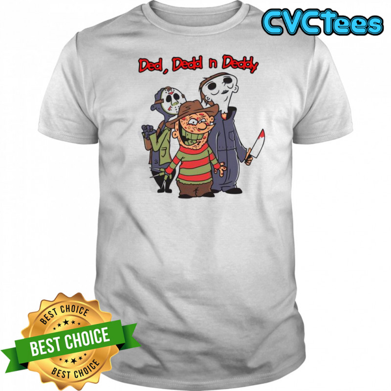 Ded Dedd N Deddy Horror Movie Killers Cartoon Halloween T-Shirt