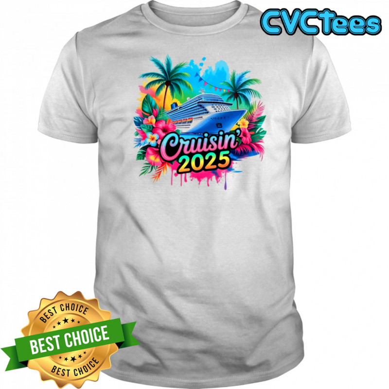 Family Cruisin 2025 Cruise Ship Cruising Vacation Watercolor shirt