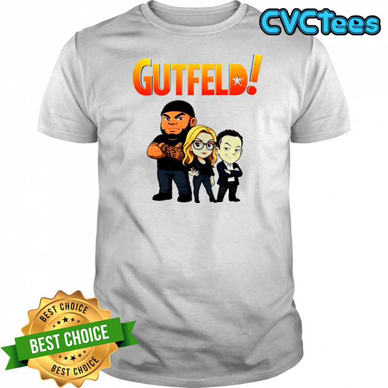 Gutfeld Crew Chibi Greg Gutfeld Kat Timpf and Tyrus shirt