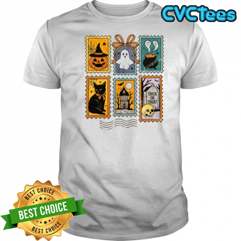 Halloween Cute Ghost Pumpkin Cat Cute Ghost Shirt