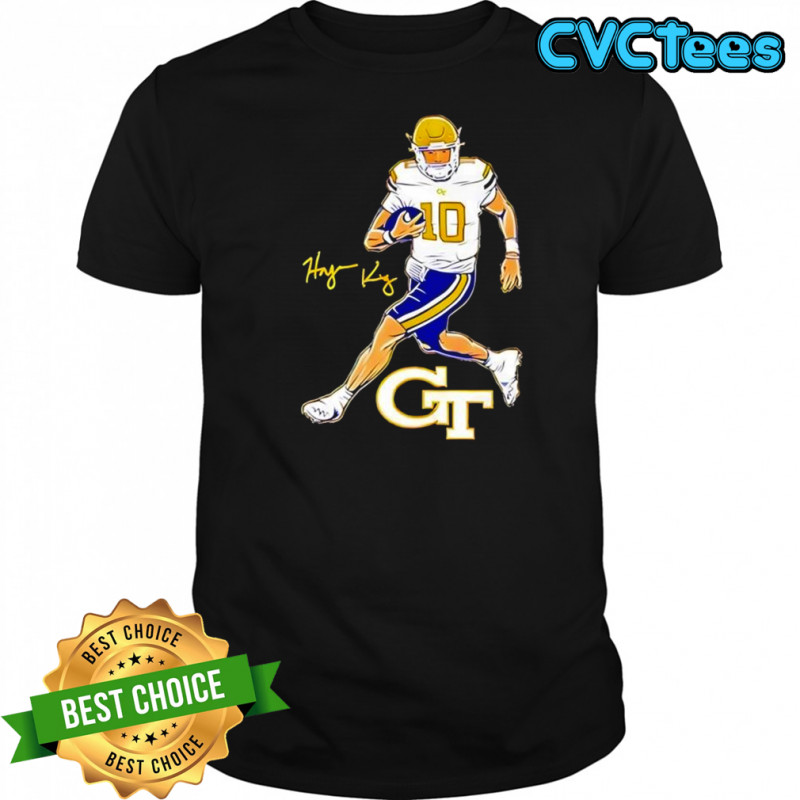 Haynes King Georgia Tech Yellow Jackets signature Superstar pose shirt