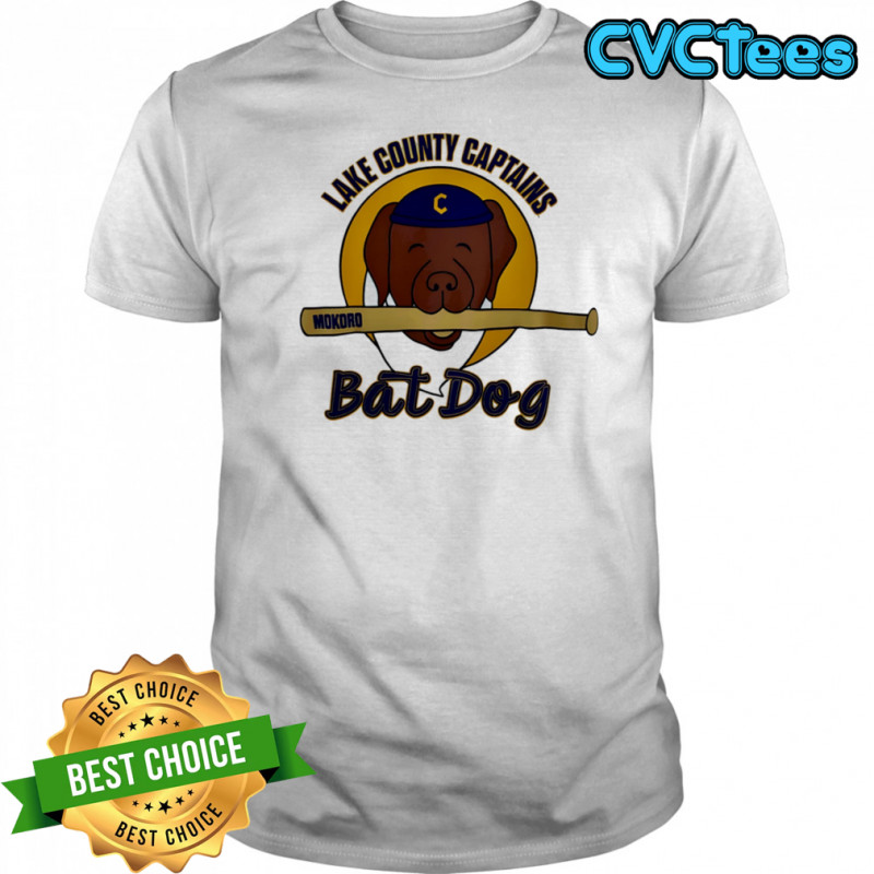 Lake County Captains bat dog shirt