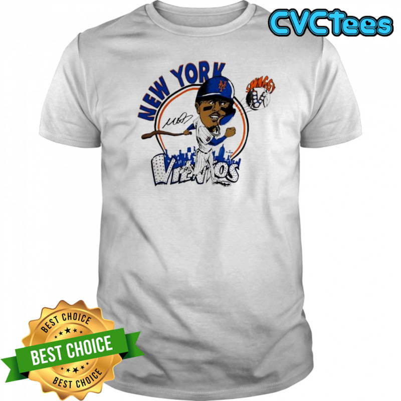 Mark Vientos Swaggy V New York Mets caricature cartoon shirt