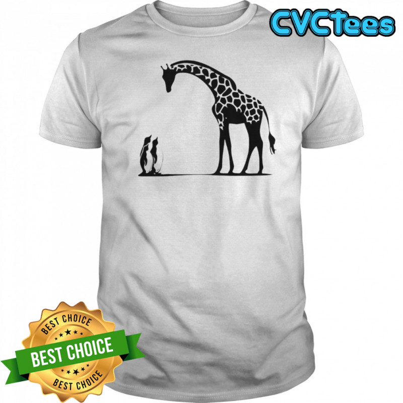 Penguin And Giraffe Tall And Small T-Shirt