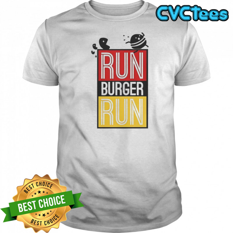 Run Buger Run Pacman Chases Hamburger T-Shirt