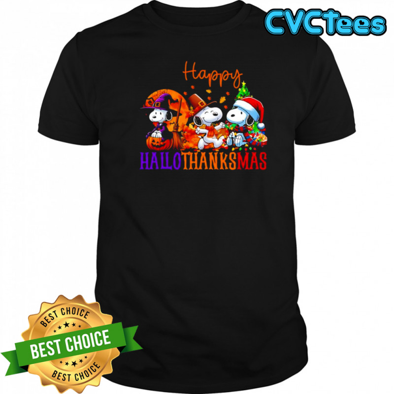 Snoopy HalloThanksMas shirt