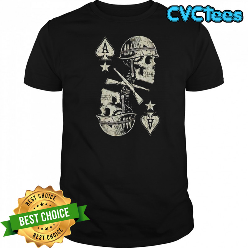 Ace of Spades skull card shirt