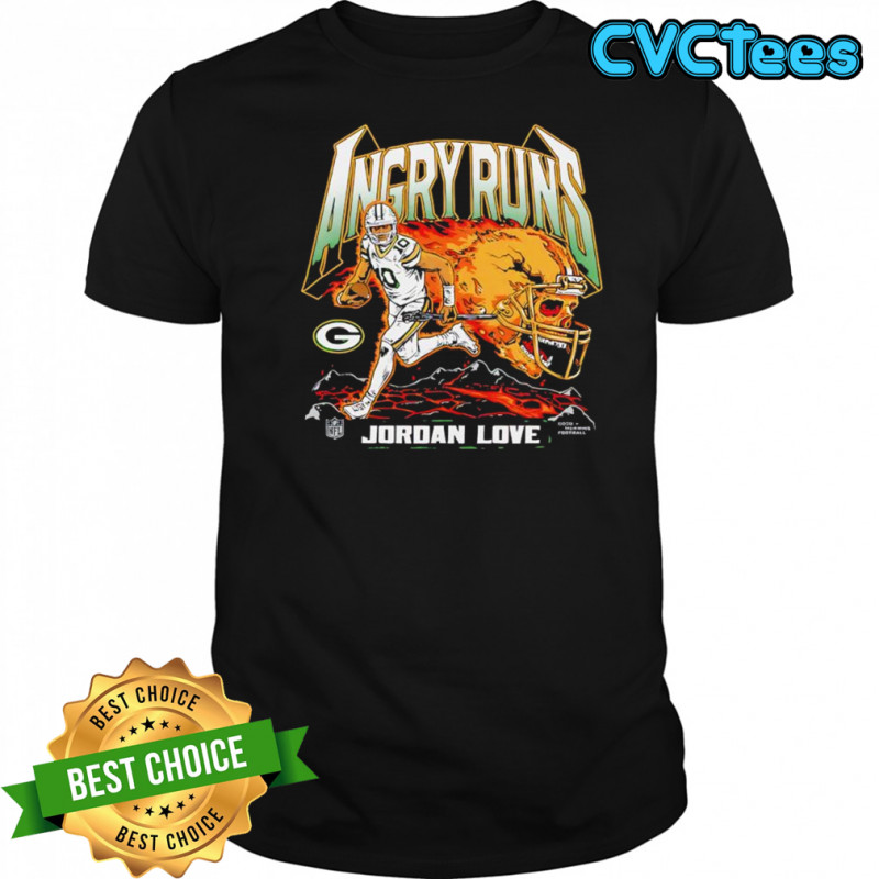 Angry Runs 2025 Green Bay Packers Jordan Love poster shirt