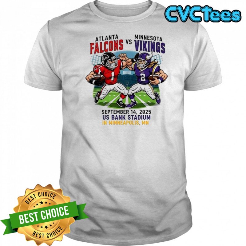 Atlanta Falcons vs Minnesota Vikings US Bank stadium mascot shirt