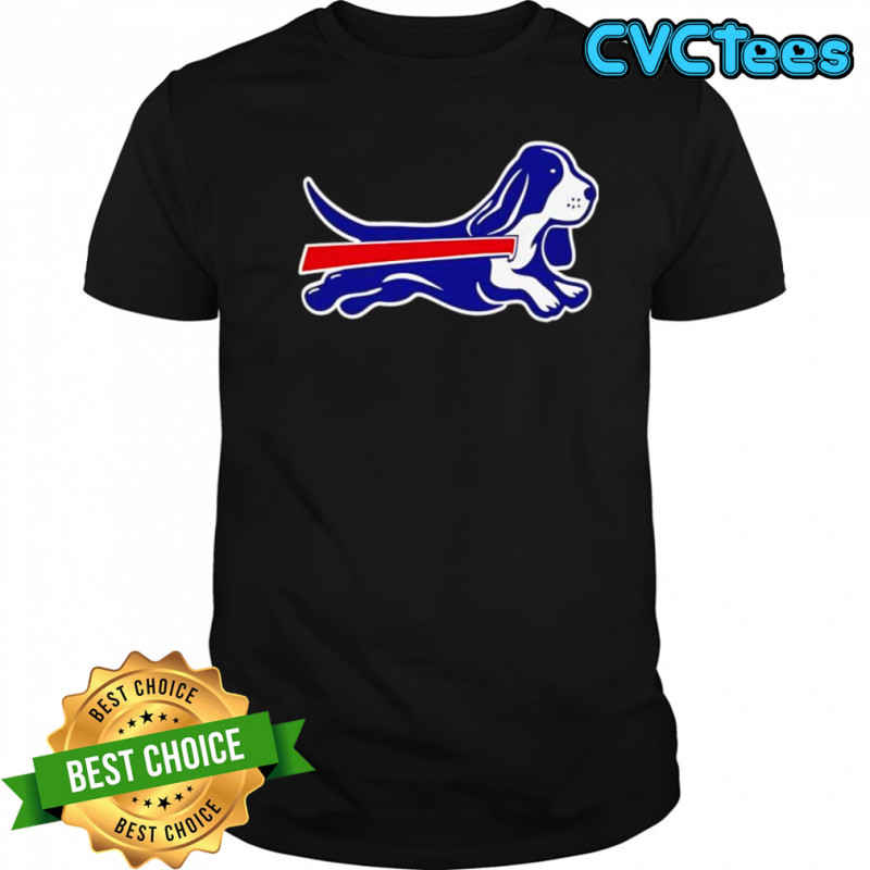 Bassett Hound Buffalo Bills football retro style shirt