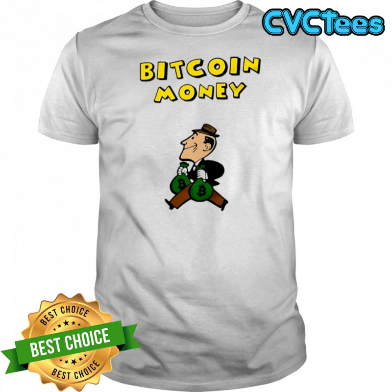 Bitcoin money office vintage funny graphic shirt