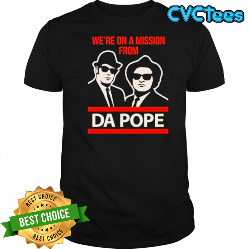 Blues Brothers X Chicago Bears We’re On A Mission From Da Pope T-shirt