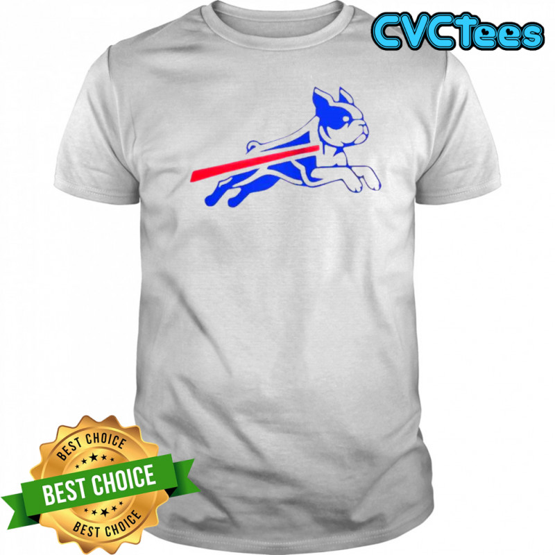Boston Terrier Buffalo Bills Football Parody Logo T-Shirt