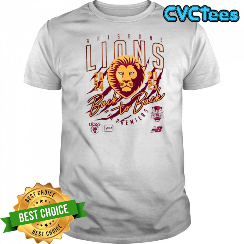 Brisbane Lions Afl 2025 Back-to-back Premiers shirt