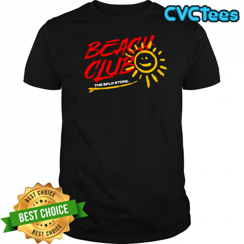Buffalo Bills Beach Club smiling sun face shirt