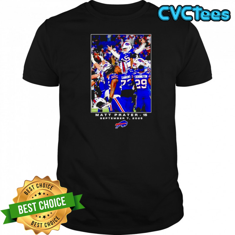 Buffalo Bills Matt Prater NFL Flash Features Week 1 shirt