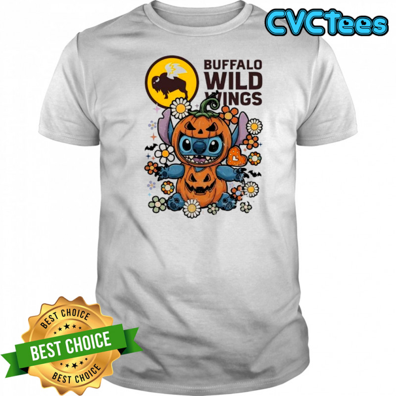 Buffalo Wild Wings Stitch pumpkin costume Halloween shirt