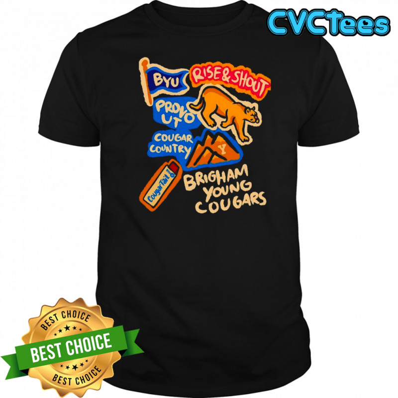 BYU Rise and shout Bringham young Cougars Paint Crew shirt