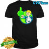 Cartoon Boy Middle Finger Green Glow shirt