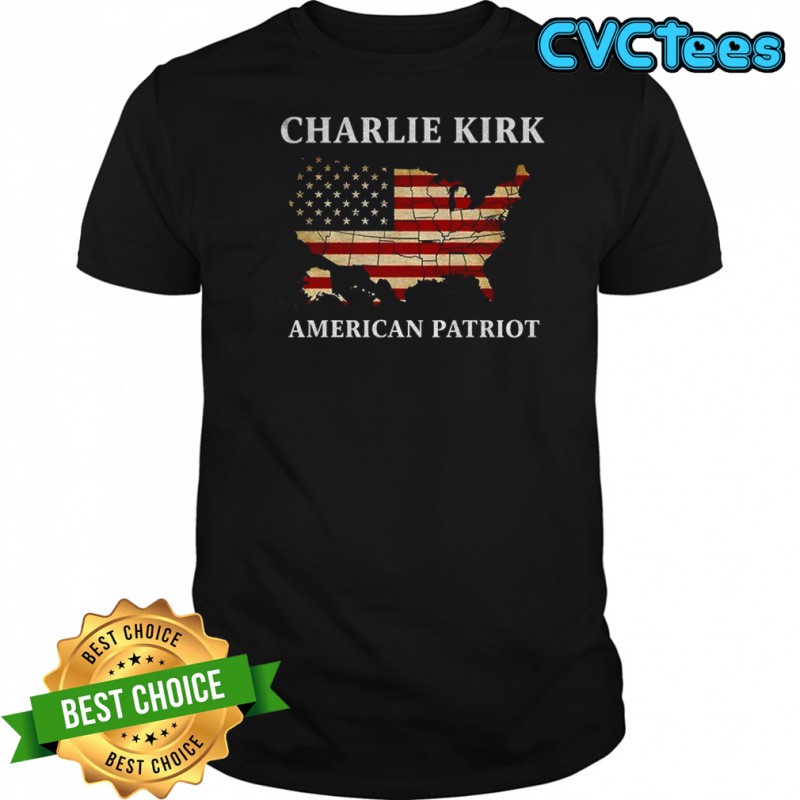 Charlie Kirk American patriot USA map 2025 politic shirt