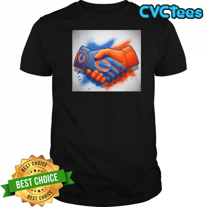 Chicago Bears vs Minnesota Vikings NFL kickoff shake hands shirt
