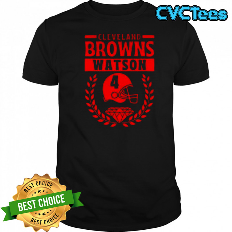 Cleveland Browns Watson Football Player 4 Helmet Diamond Logo T-Shirt