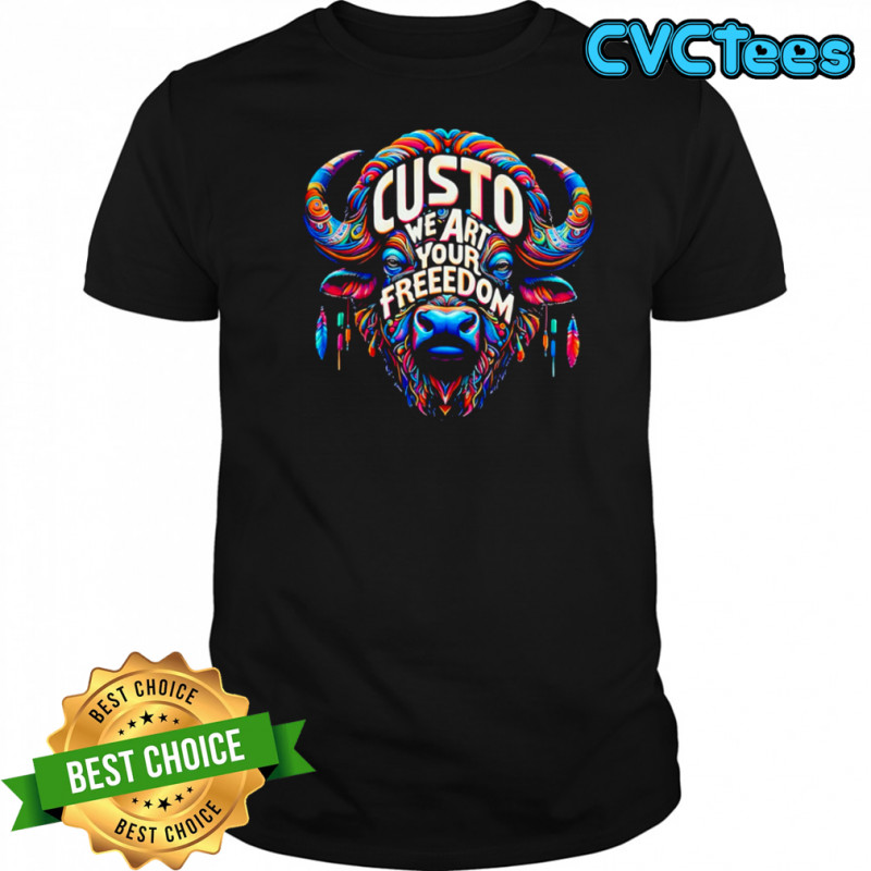 Custo We Art Your Freedom Colorful Buffalo shirt