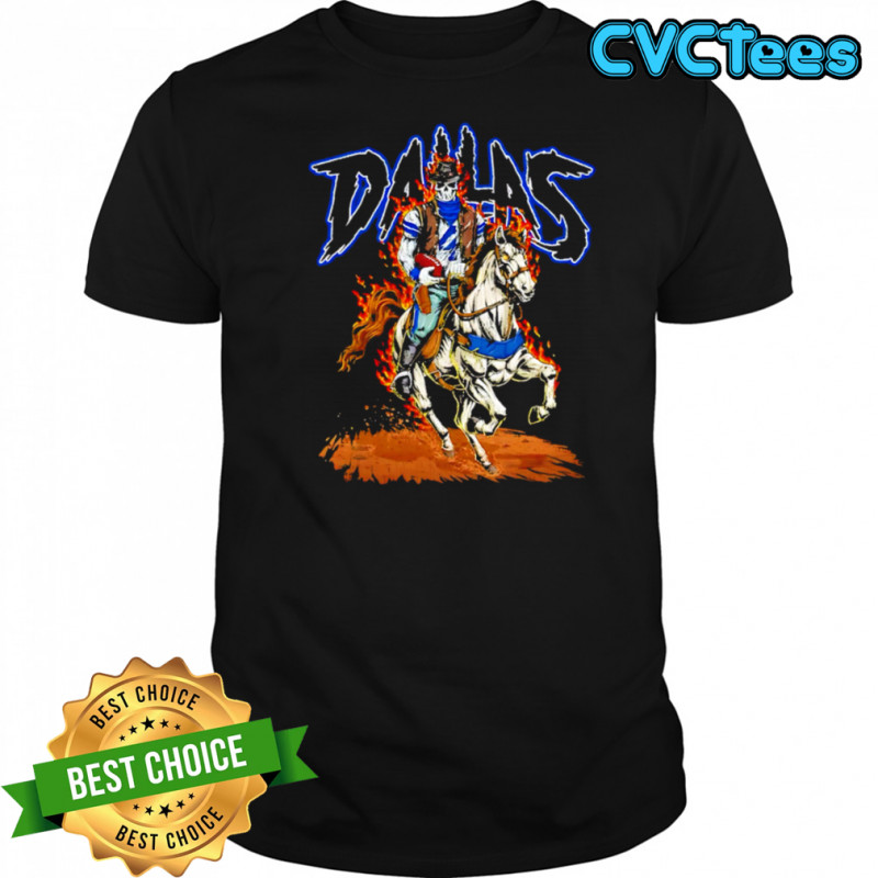 Dallas Cowboys Skeleton Cowboy Riding a Horse shirt
