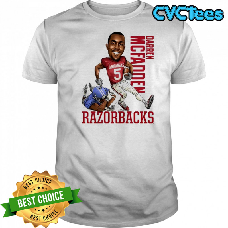 Darren McFadden Arkansas Razorbacks baseball caricature shirt