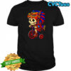 Day Of The Dead Aztec Skeleton On A Bicycle shirt