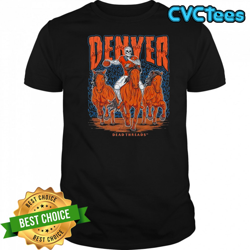 Denver Broncos Dead Threads Skeleton T-shirt