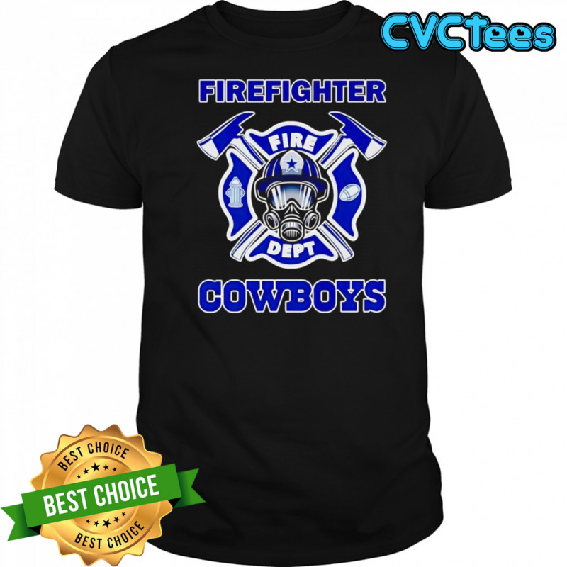 Firefighter fire dept Cowboys shirt