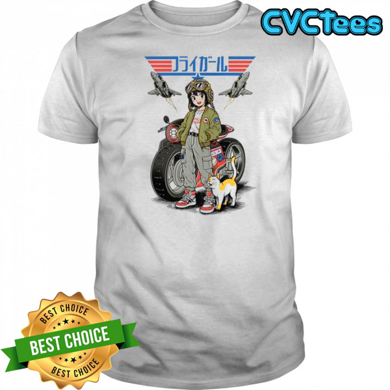 Fly Girl Anime Style T-Shirt