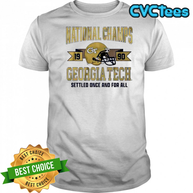 Georgia Tech Yellow Jackets Football 1990 National Champs Helmet T-Shirt