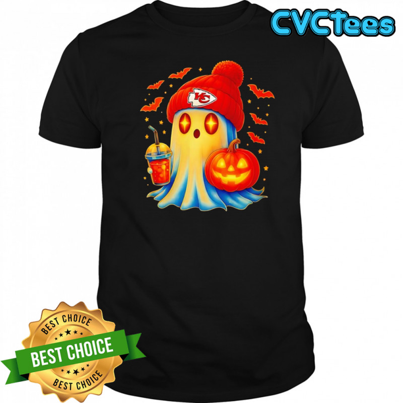 Ghost drink coffee Kansas City Chiefs Halloween shirt