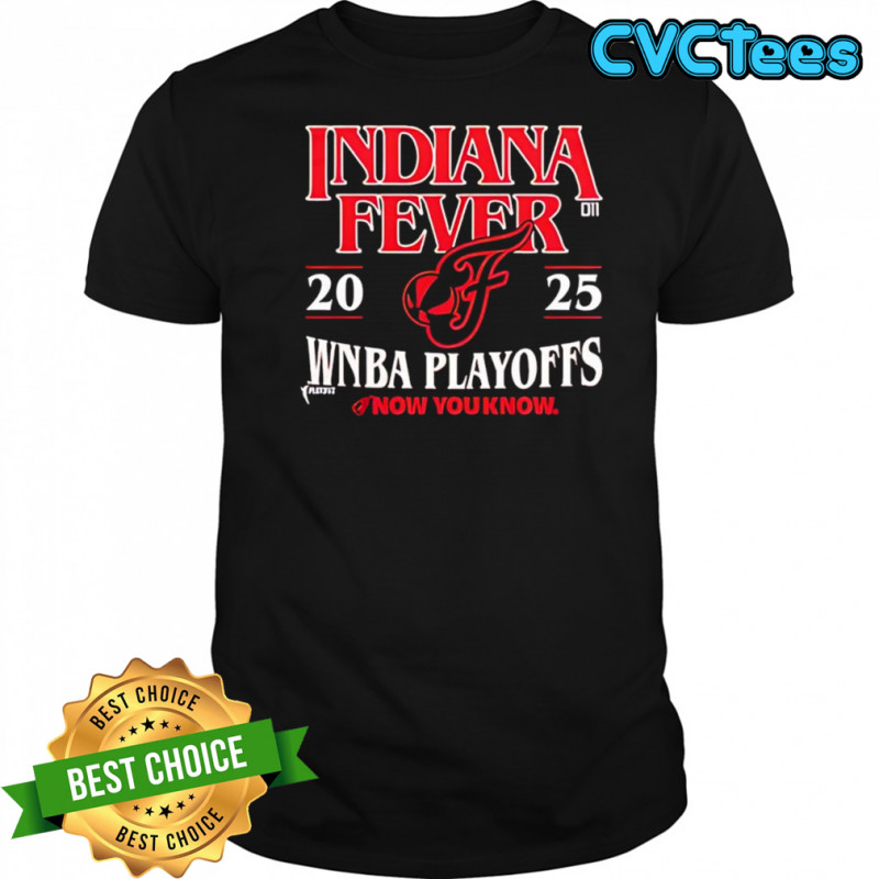 Indiana Fever 2025 WNBA Playoffs now you know logo shirt