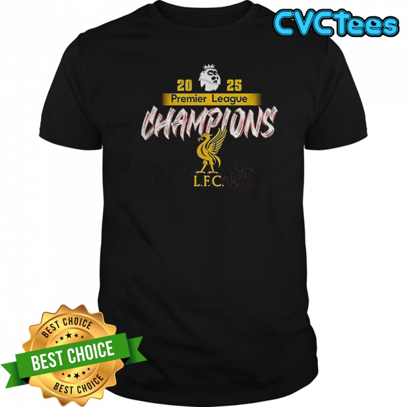 LFC Liverpool 2025 Premier League Champions logo shirt