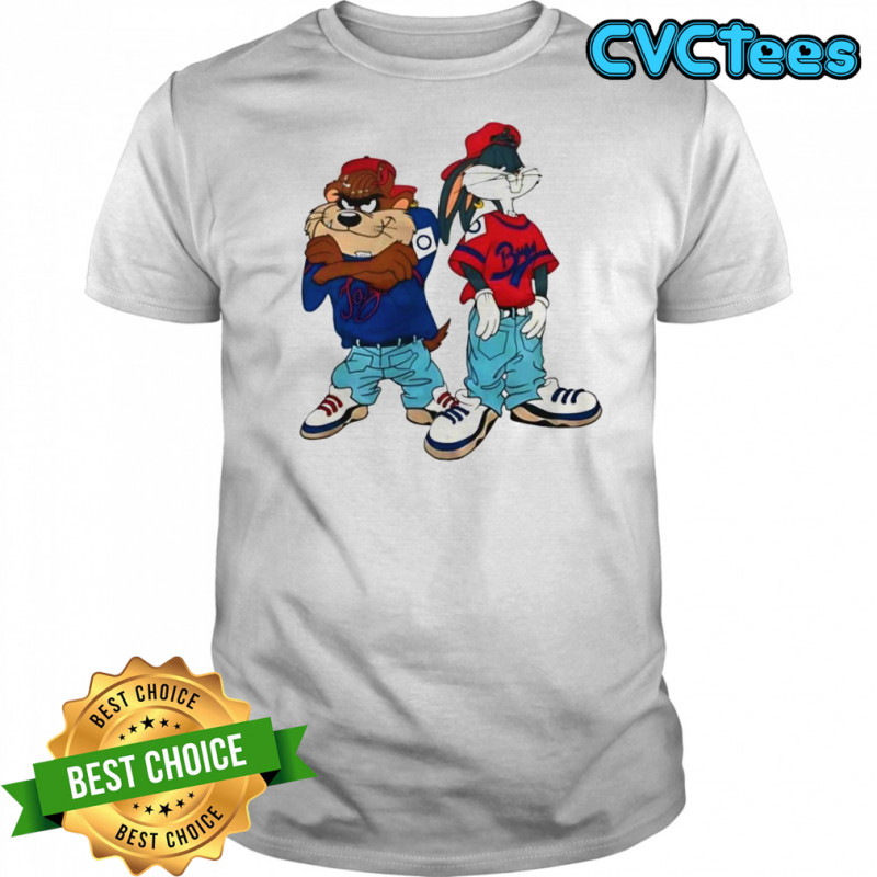 Looney Tunes Bugs Bunny and Tasmanian Devil hip-hop cartoon shirt