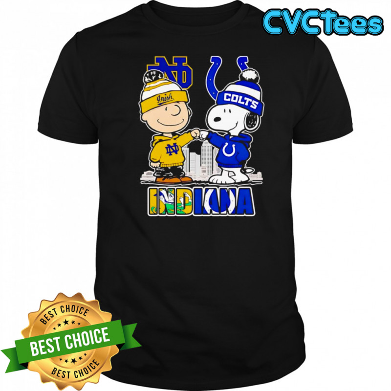 Peanuts Charlie Brown and Snoopy Indiana sports shirt