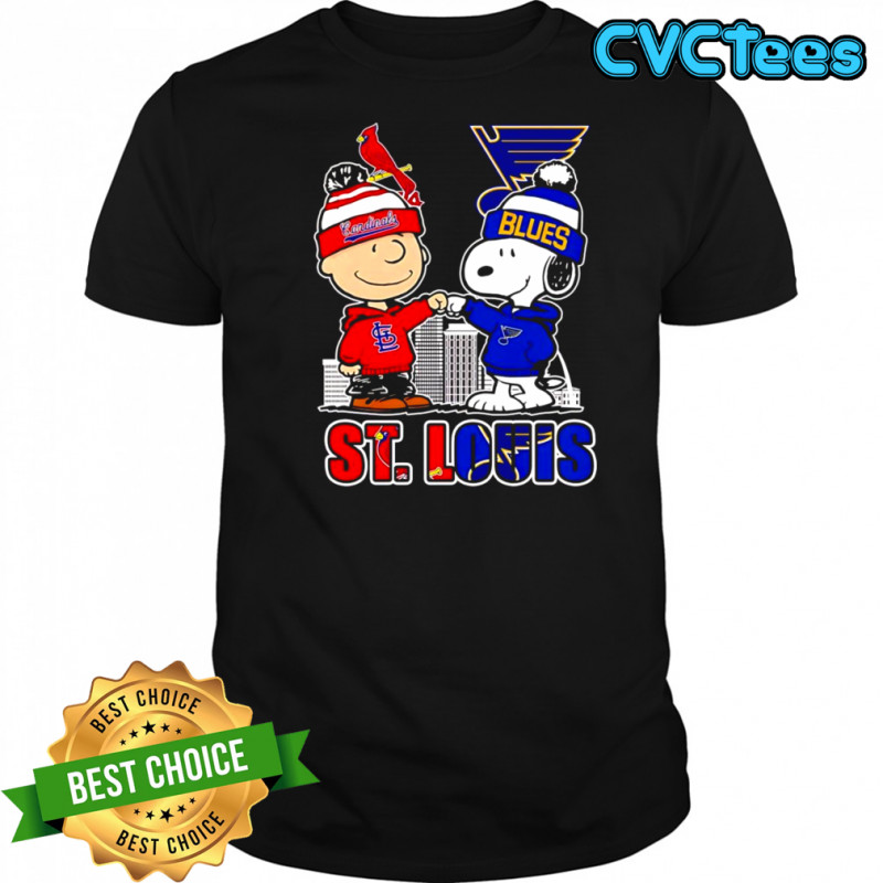 Peanuts Charlie Brown and Snoopy St Louis sports shirt