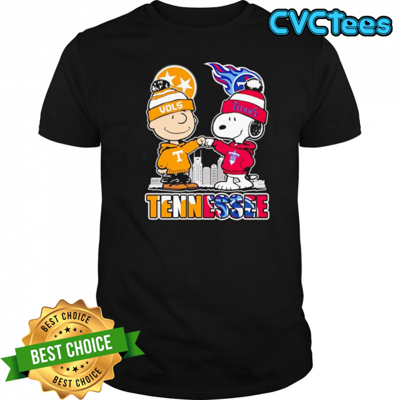 Peanuts Charlie Brown and Snoopy Tennessee sports shirt