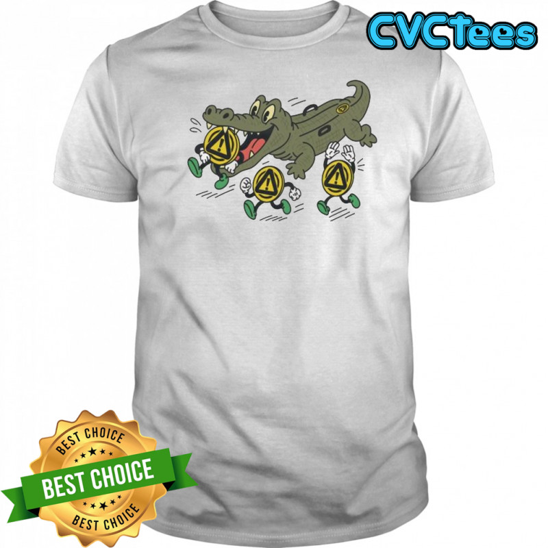 Playful crocodile dangerous summer shirt