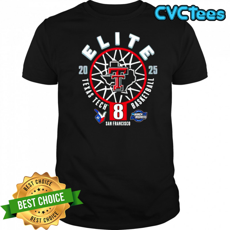 Texas Tech Basketball 2025 Elite 8 One Away shirt