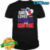 This girl loves her New England Patriots and Boston Red Sox heart logo shirt